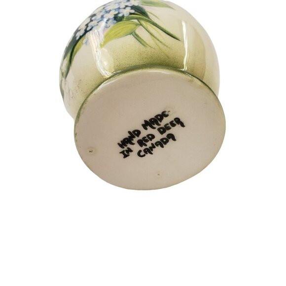 Vintage Small Pottery Lily Of The Valley Bud Vase Handmade In Red Deer - Picture 8 of 10